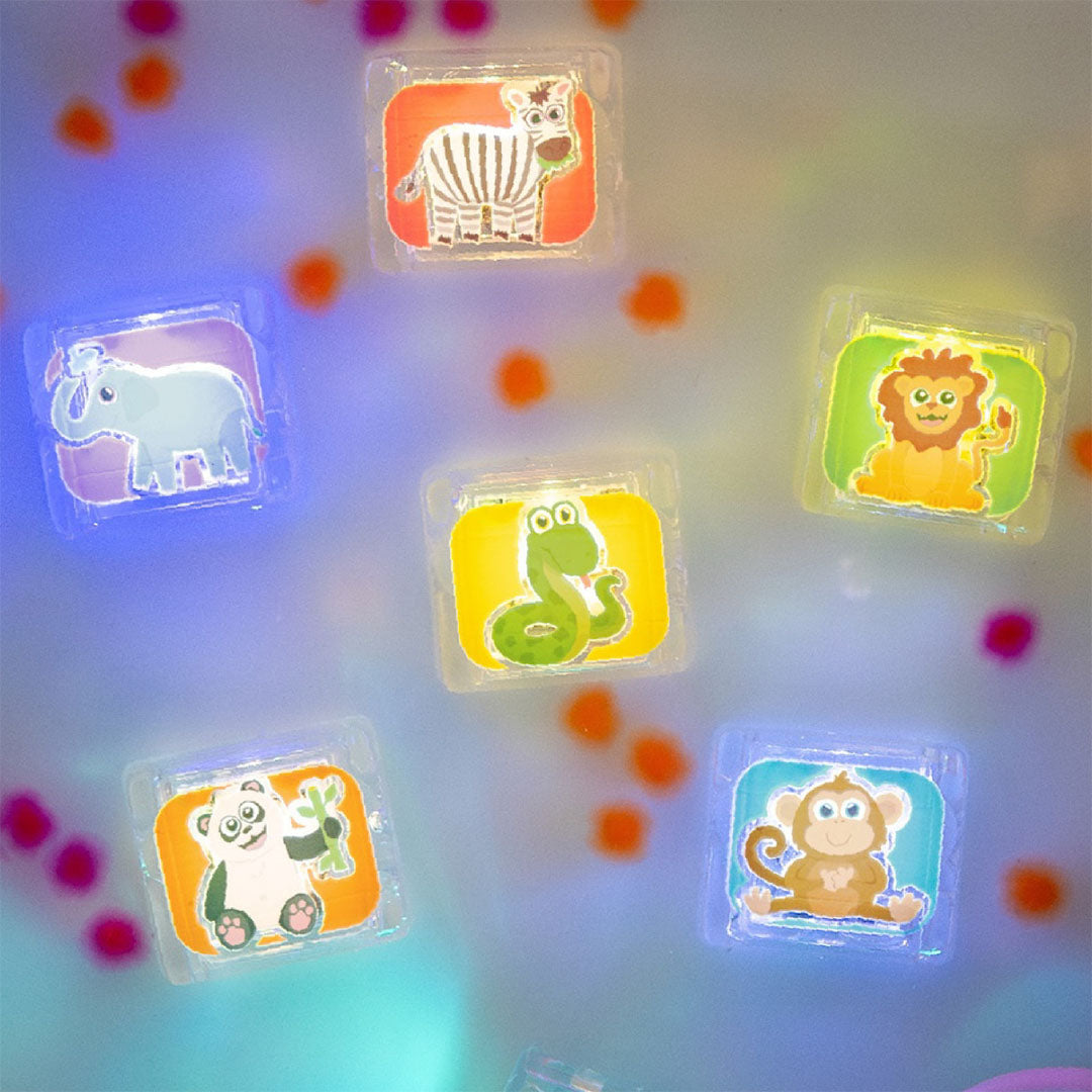 glo pals limited edition lichtblokjes - zoo - 6st