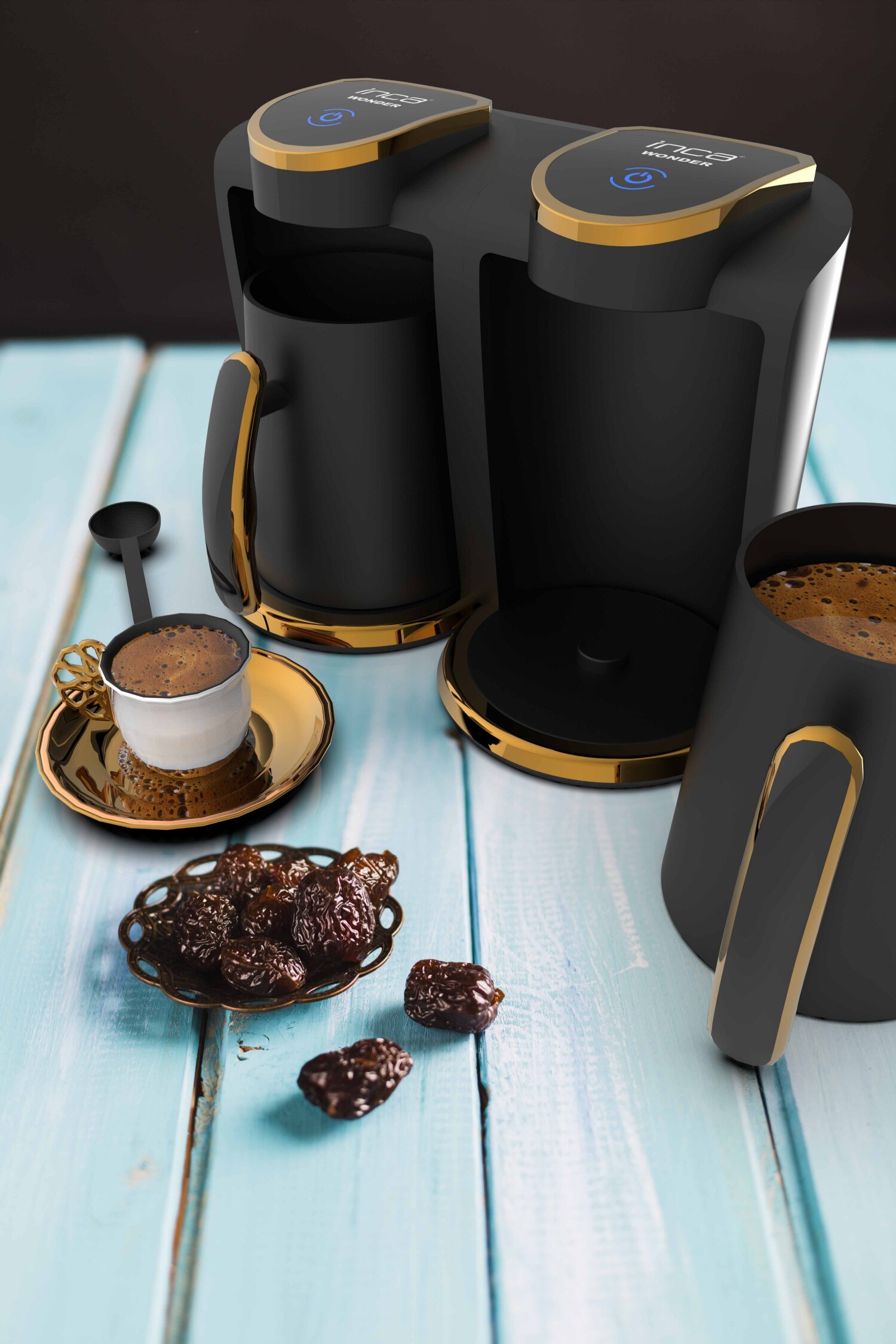 Turkische Kaffeemaschine Duo Wonder Serie IKM-02 Mokka