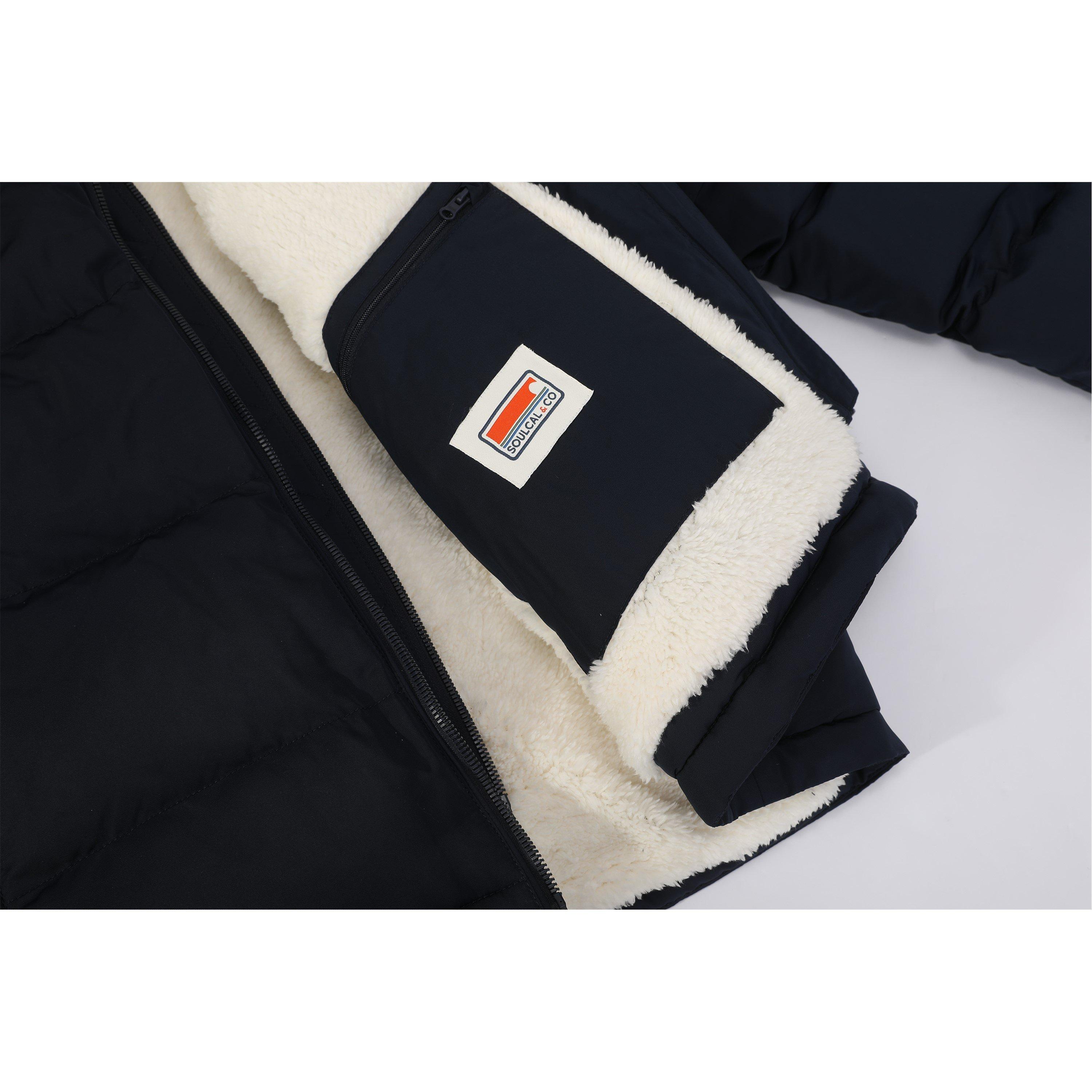 SoulCal Mens 2 Zip Bubble Jacket