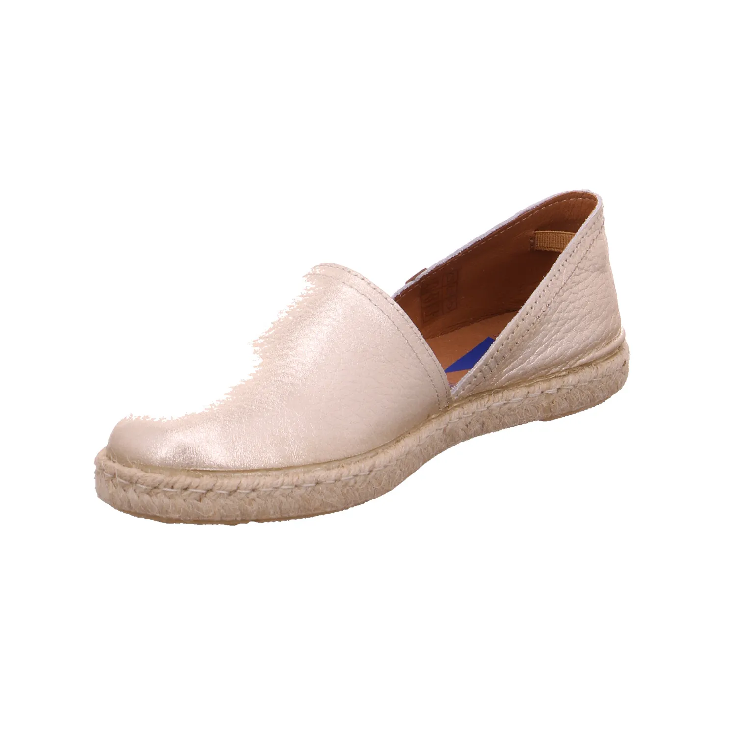 VERBENAS Espadrille Gold Leder
