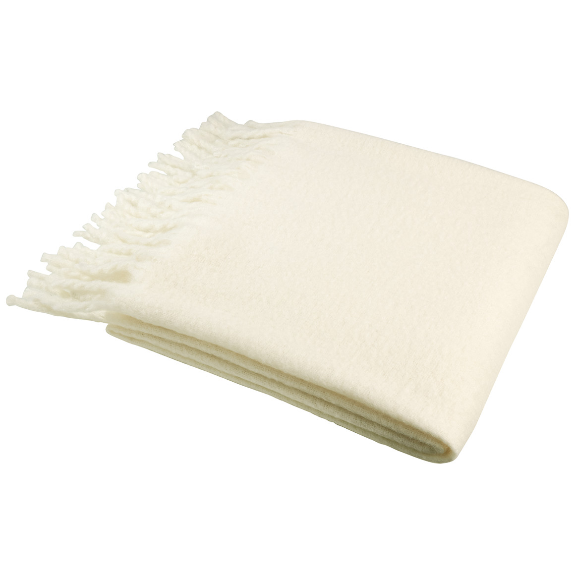 My Home Wohndecke mit Wollanteil creme