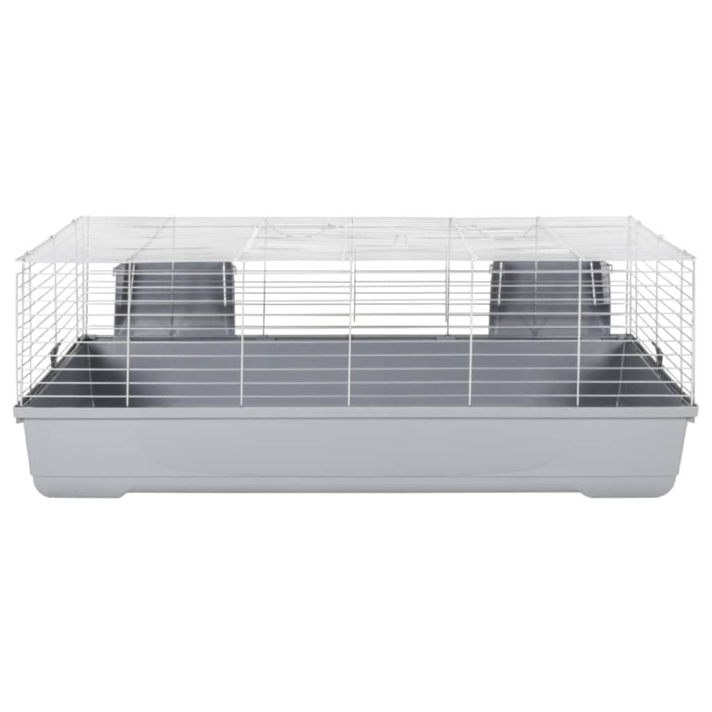Cage pour petits animaux gris 118x59x46 cm pp et métal