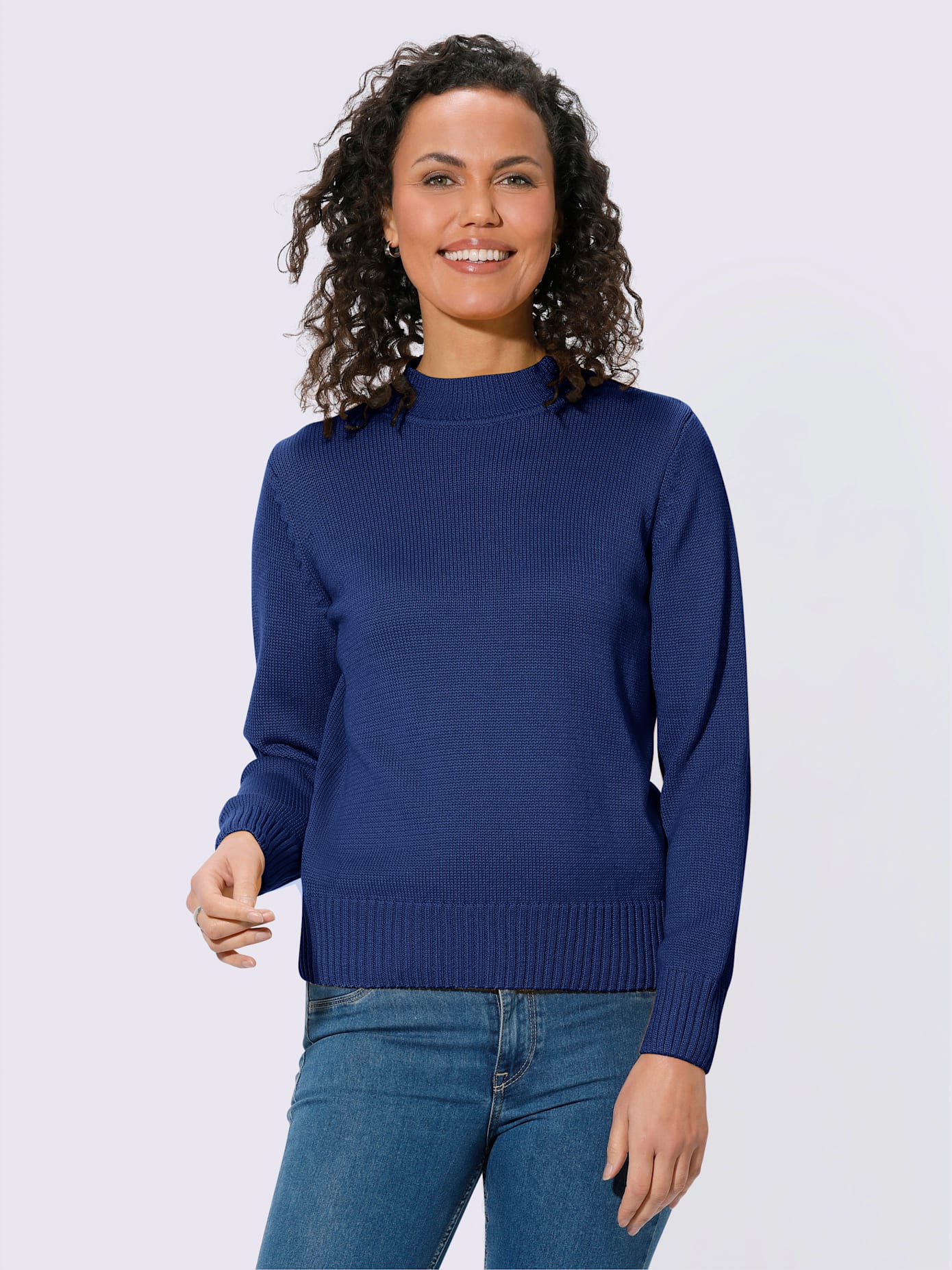 Pull femme col tortue finitions côtelés