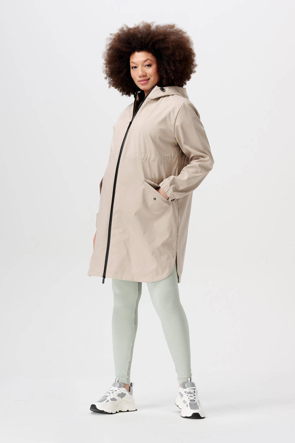 Noppies zwangerschaps- en draagjas Rey beige