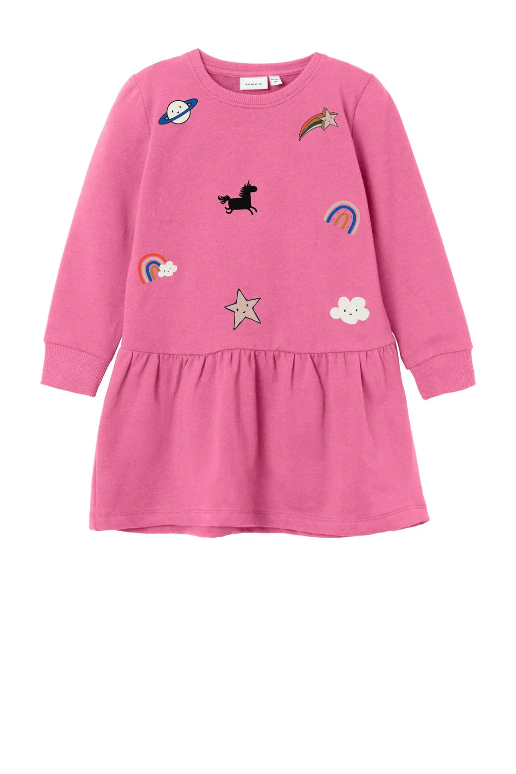 NAME IT MINI A-lijn jurk roze
