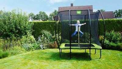 EXIT Silhouette Trampoline inkl. Sikkerhetsnett 153x214 cm, Grønn