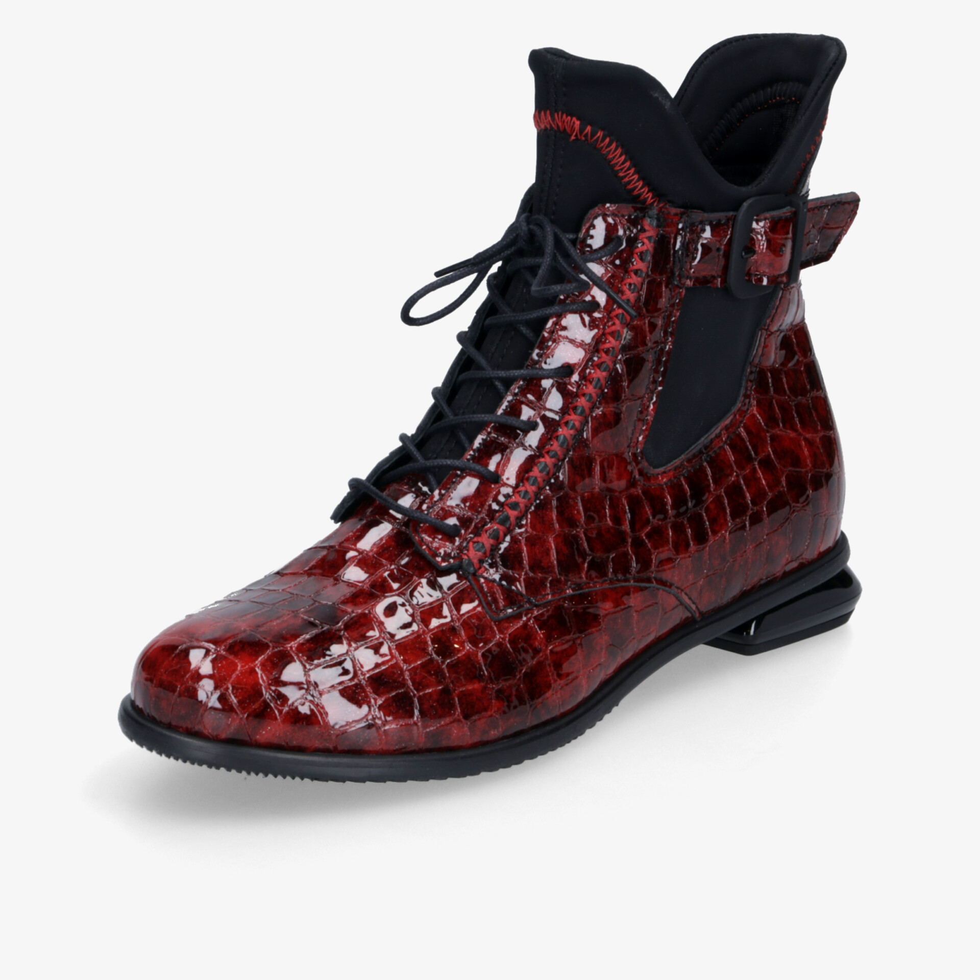 SIMEN Damen Stiefeletten rot