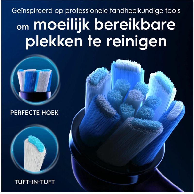Oral-B - iO Ultimate Clean - Tandenborstelkoppen - Zwart - 6 stuks