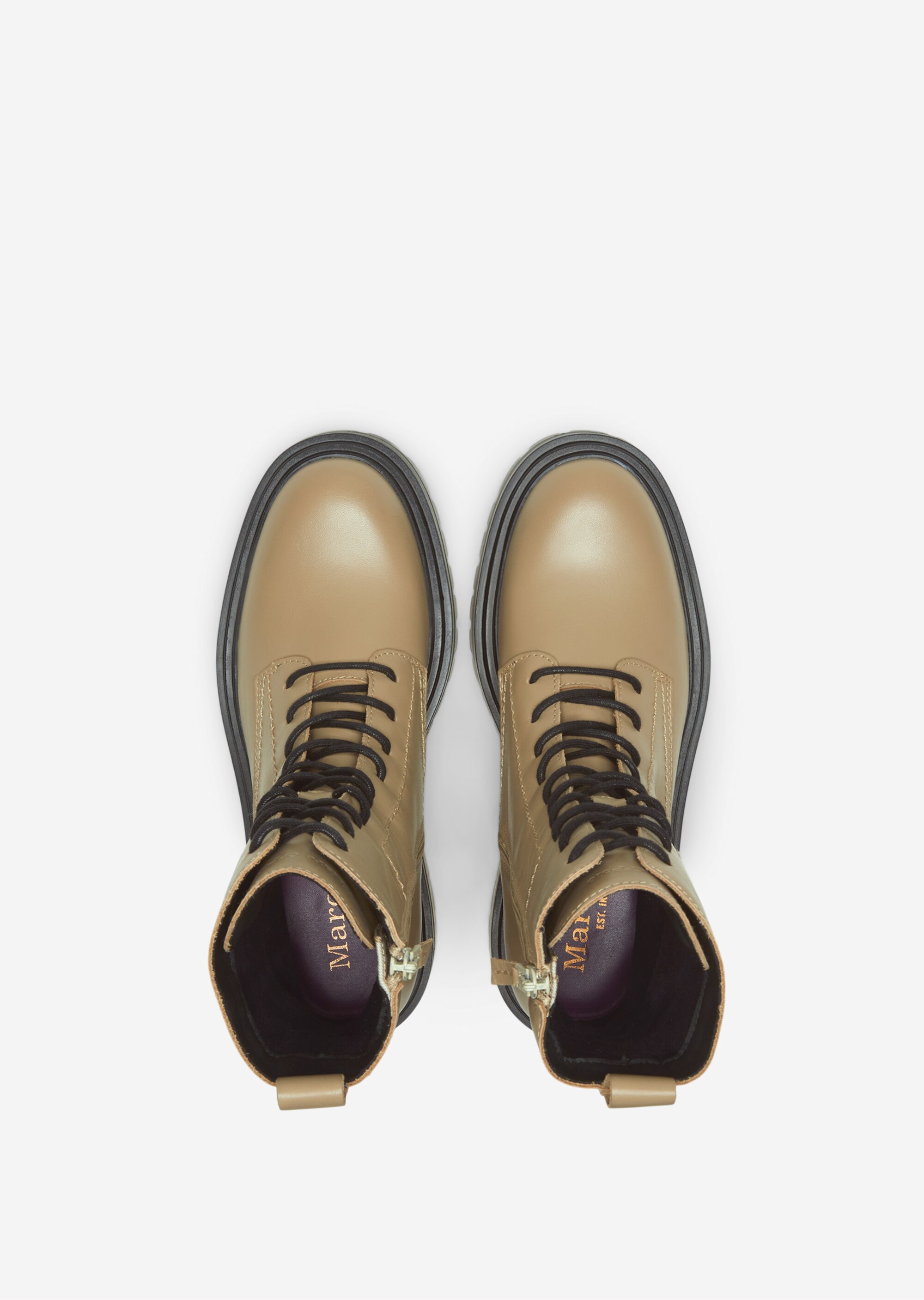 Schnürstiefel aus softem Kalbleder