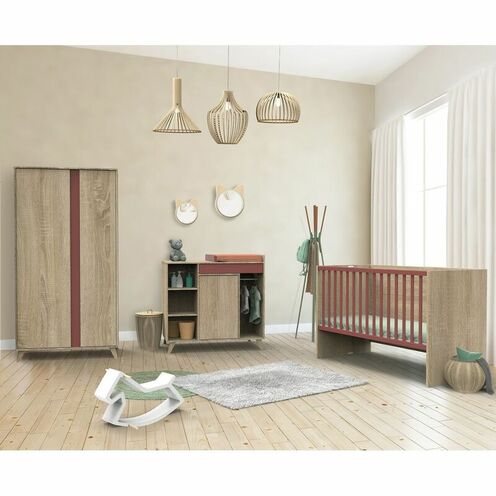 Lit 70x140 cm évolutif en lit junior 200 cm NOVA Rose - SAUTHON