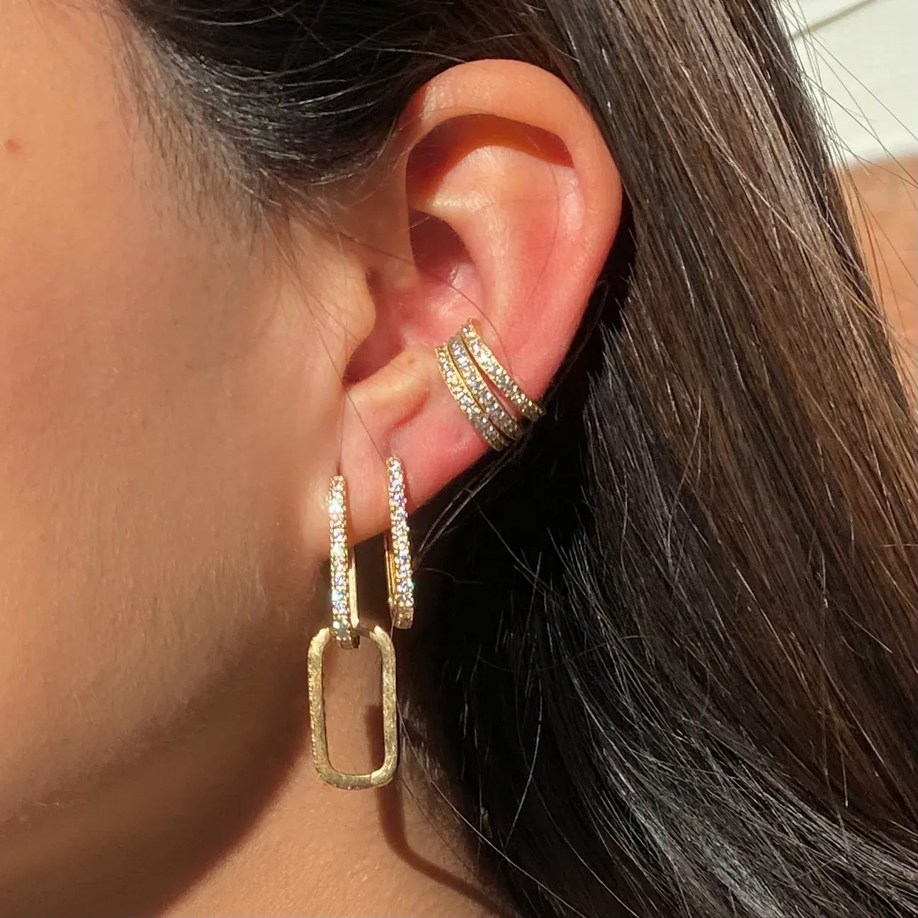 Boucles d'oreilles ovales en cristal Wilhelmina Garcia