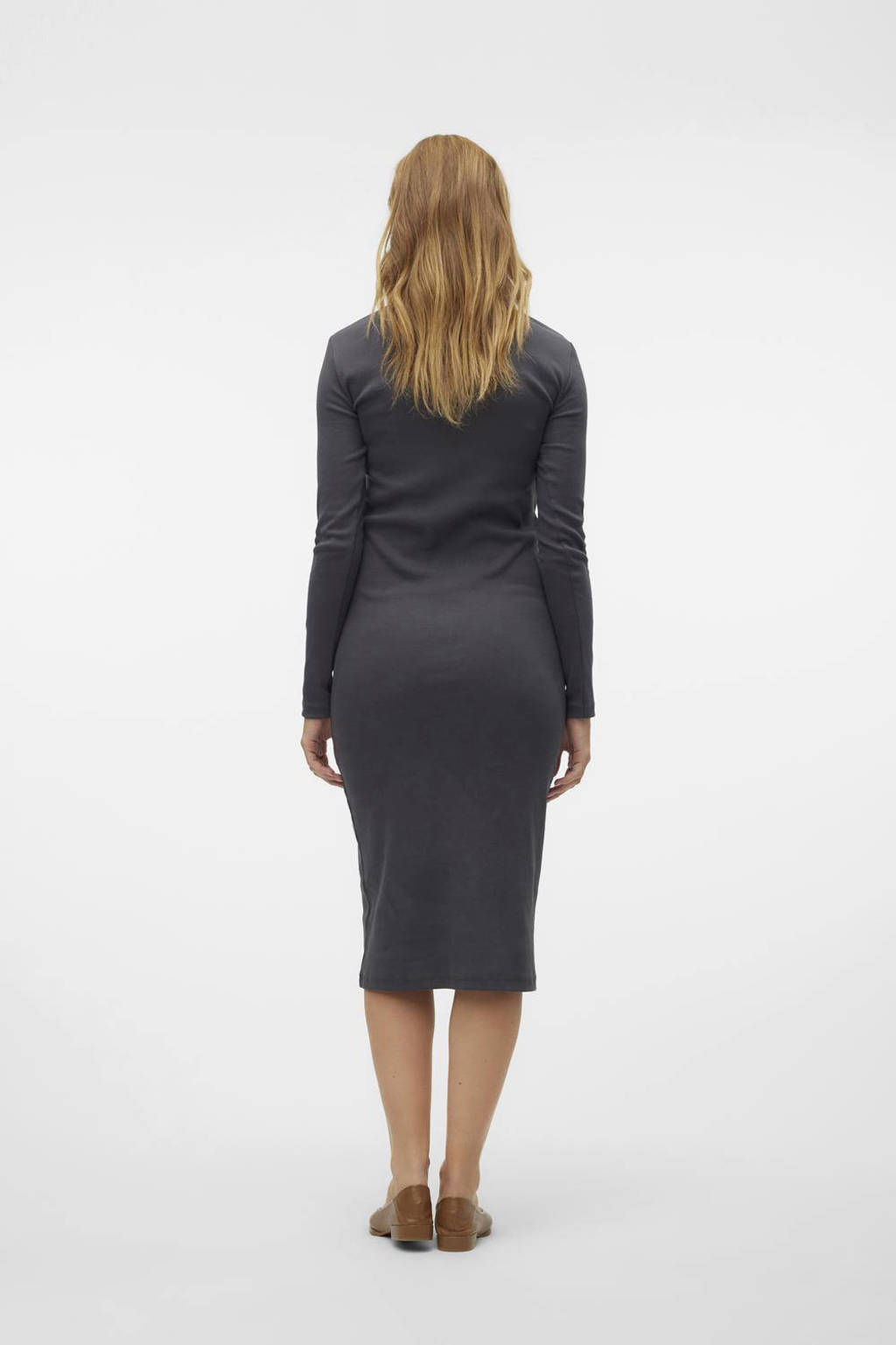 VERO MODA MATERNITY zwangerschaps korte jurk grijs