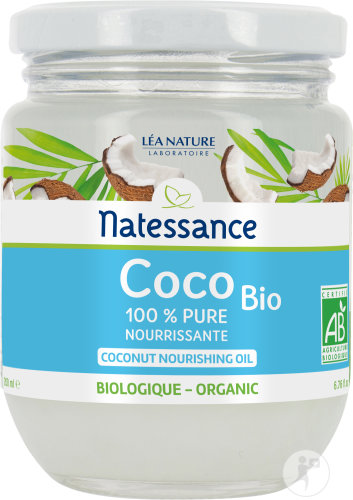 Natessance Huile De Coco Nourrissante 100% Pure Bio 200ml