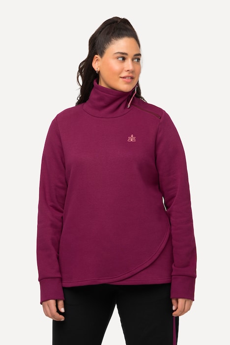 Sweatshirt, Stehkragen, Zipper, Mandala, Langarm
