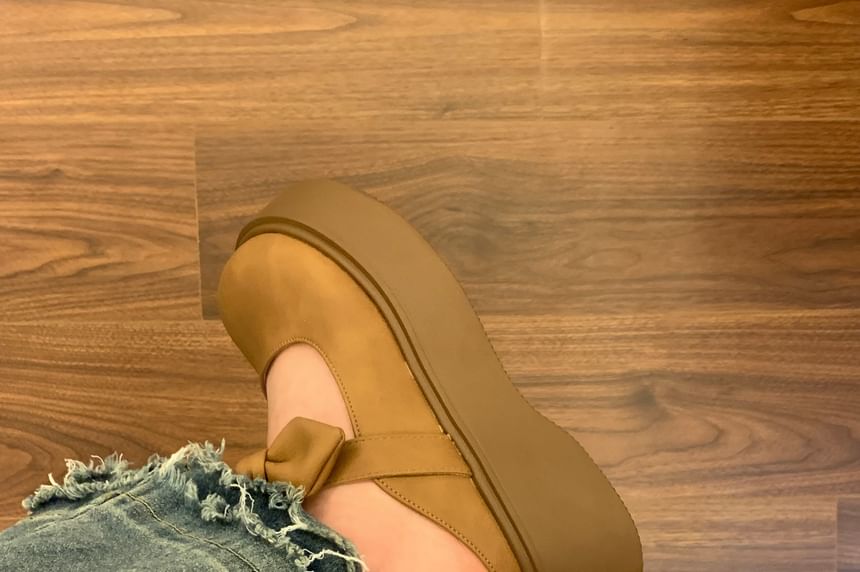 DURAC - Mary Jane-schoenen met strik van imitatieleer