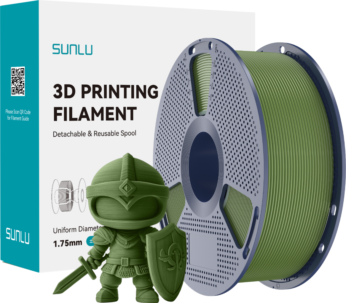 SUNLU  PLA+ Olive Green, 1,75 mm / 1000 g    Modifiziertes PLA Filament mit hoher Zähigkeit