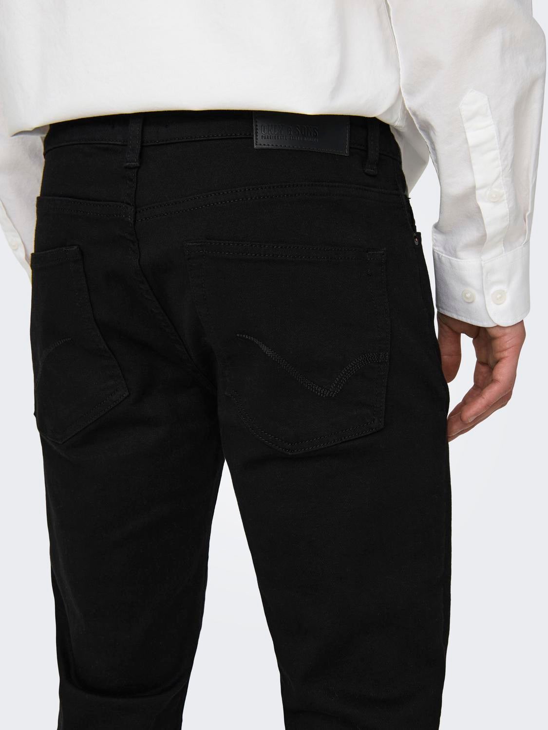 ONSLOOM Niedrige Taille Slim Fit Jeans Black Denim