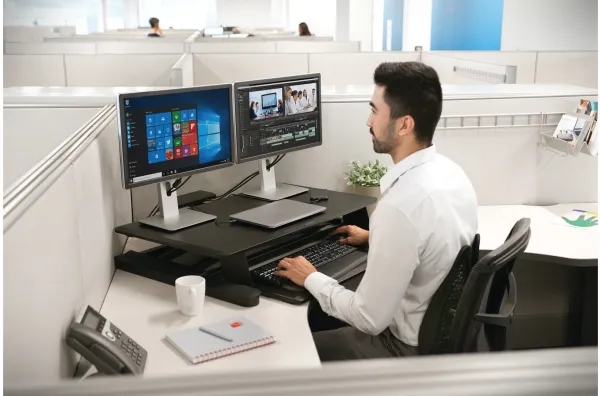 Kensington SmartFit® hæve/sænkebord Sort