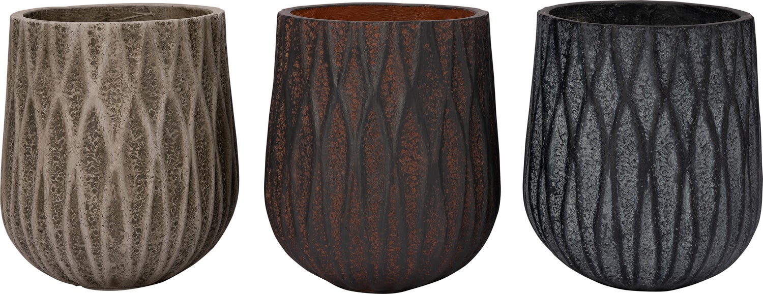 Intratuin bloempot Lotte grijs D 54 H 60,5 cm