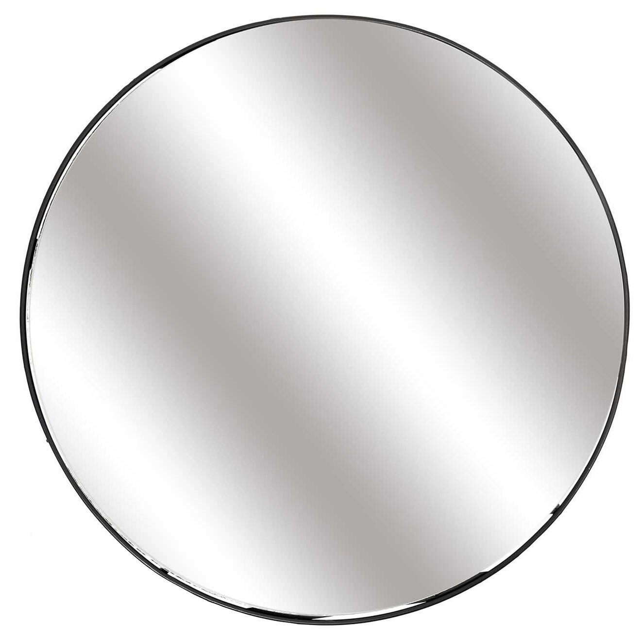 Home Deco Factory Miroir filaire avec étagère noir - D.45x10 cm