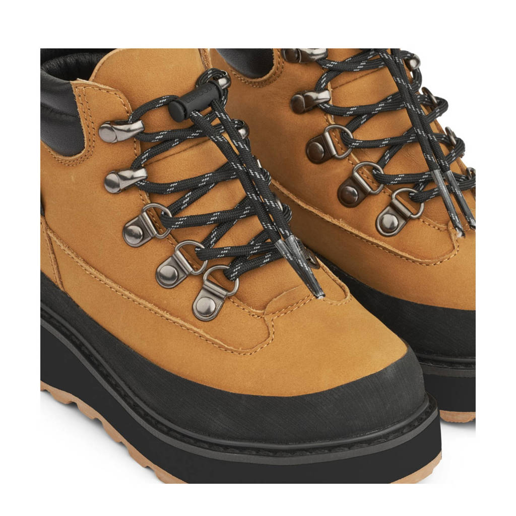 Liewood Luciengevoerde leren veterboots 2194 Golden / caramel black