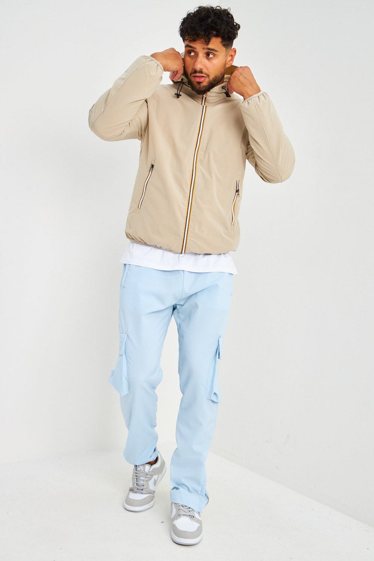 Blouson à capuche beige