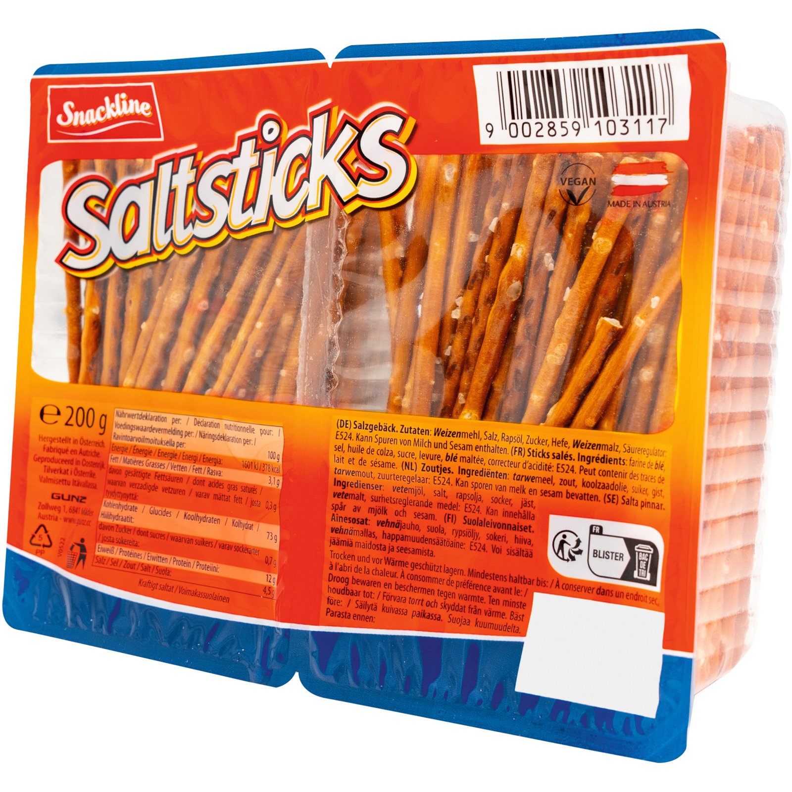 Snackline Salzsticks 200g