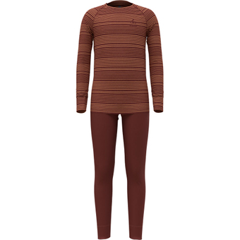 Odlo Active Warm Eco Funktionswäsche-Set Lang Spiced Apple / Live Wire Kinder