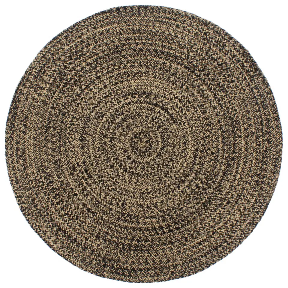 vidaXL - Vloerkleed - Zwart - Jute