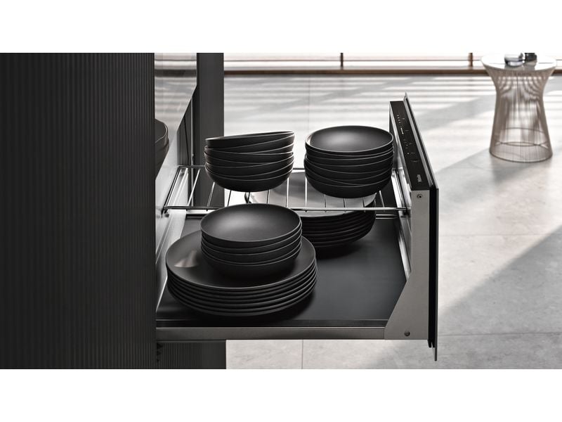 Miele Wärmeschublade ESW 7020 125 Gala Ed Grifflose Gourmet-Wärmeschublade zum Vorwärmen von Geschirr und Warmhalten von Speisen