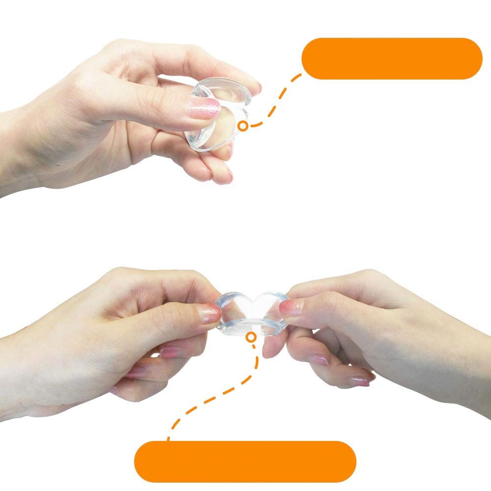 (10er Set) Ø42.5mm Kindersicherung Eckschutz Stossschutz für Tische / Schränke / Ecken - Transparent