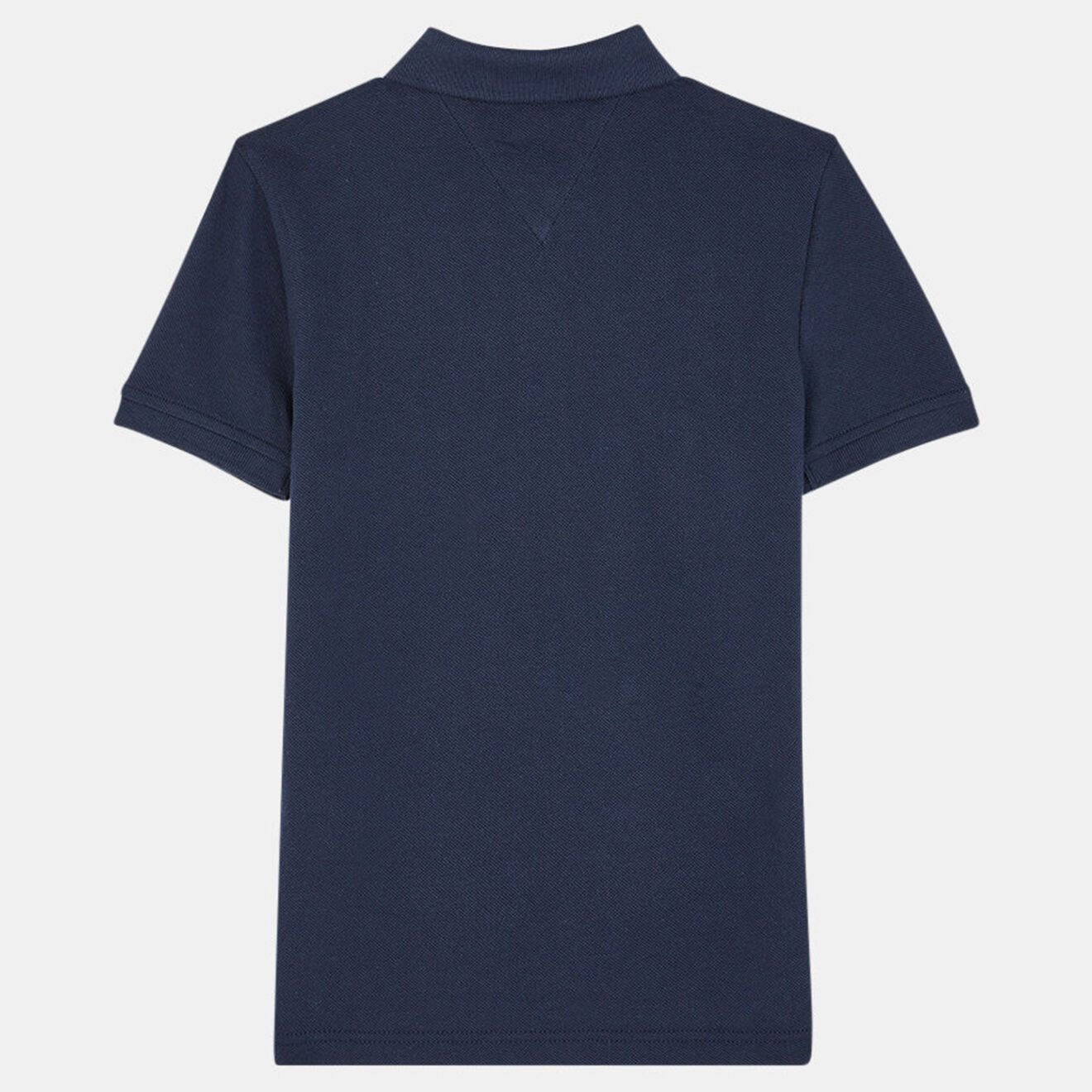 Tommy Hilfiger Polo en Coton piqué à logo et bande bleu marine