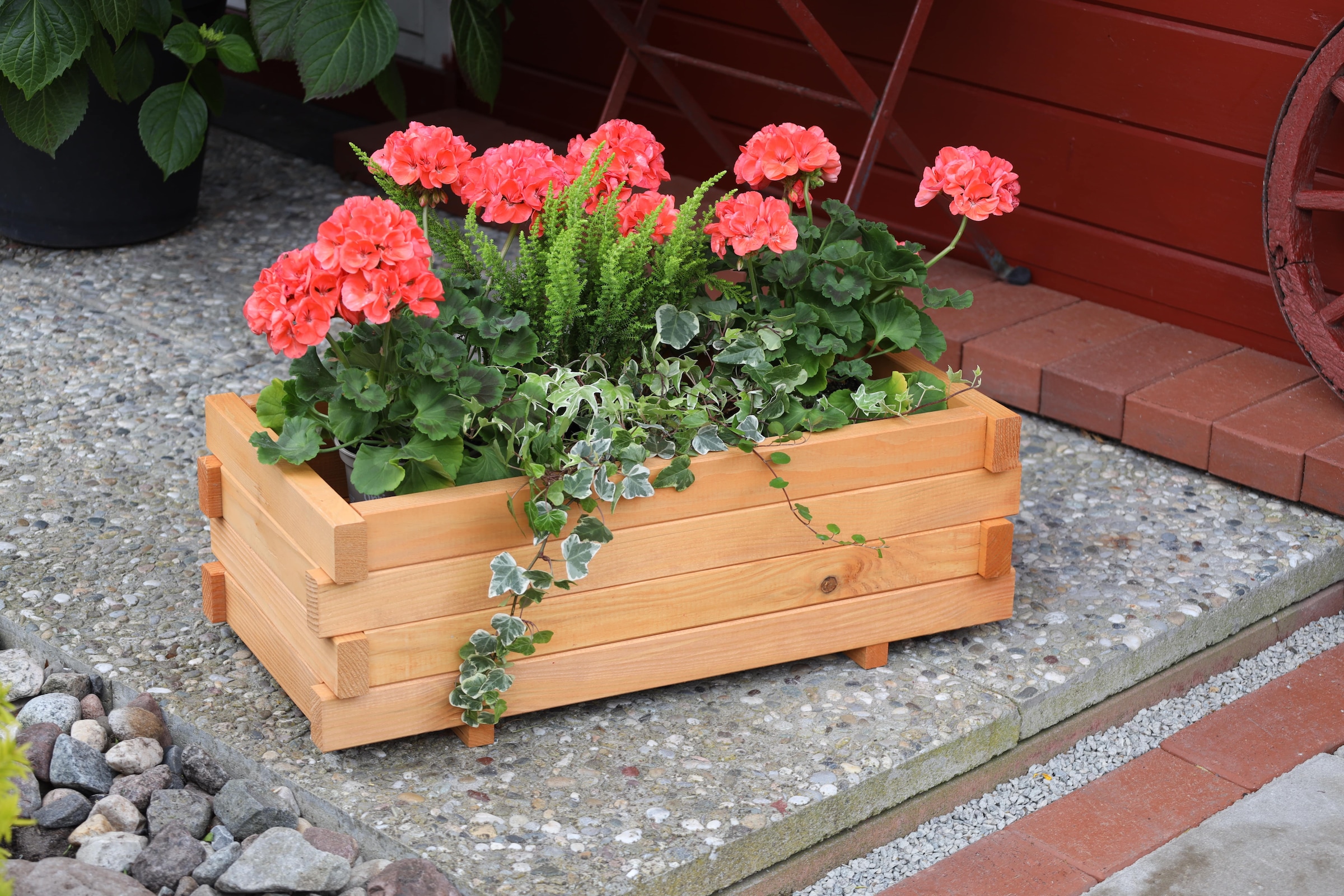 promadino Pflanzkübel »Empoli« mit Pflanzfolie, BxTxH: 59x29x20,5 cm