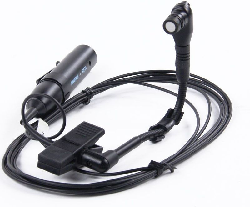 Shure BETA 98H/C Clip-On Cardioïde Condensator Microfoon voor Sax/Messing met Geïntegreerde Shock Mount en Bijgevoegde Voorversterker (XLR)