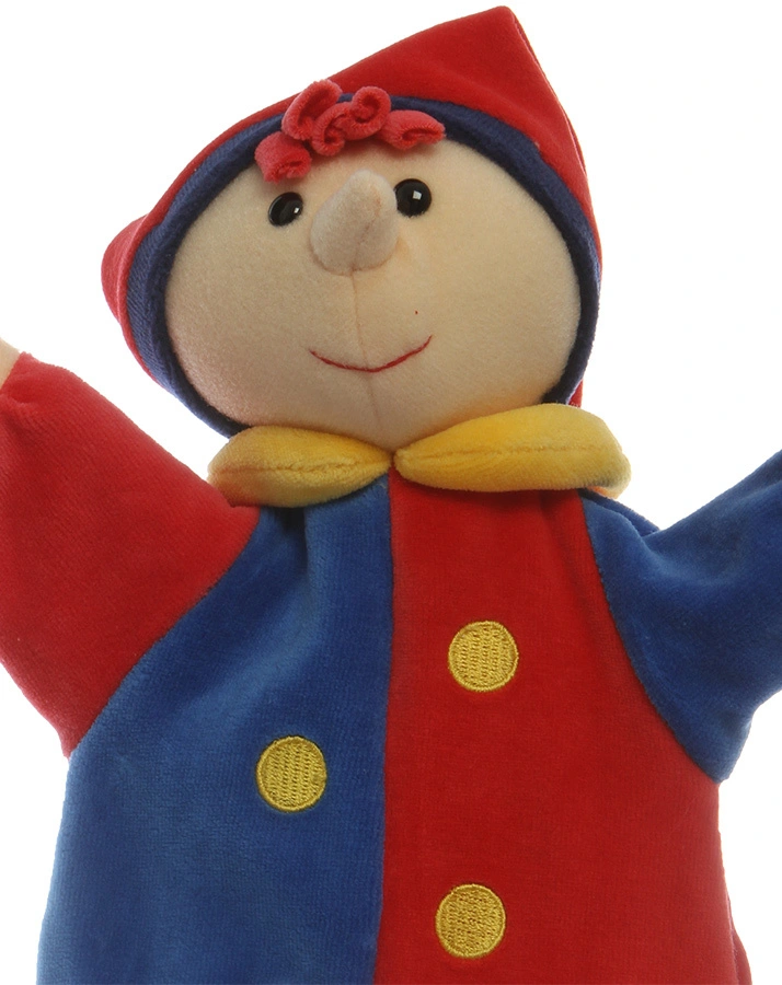 Handpuppe Kasper in blau/rot/gelb