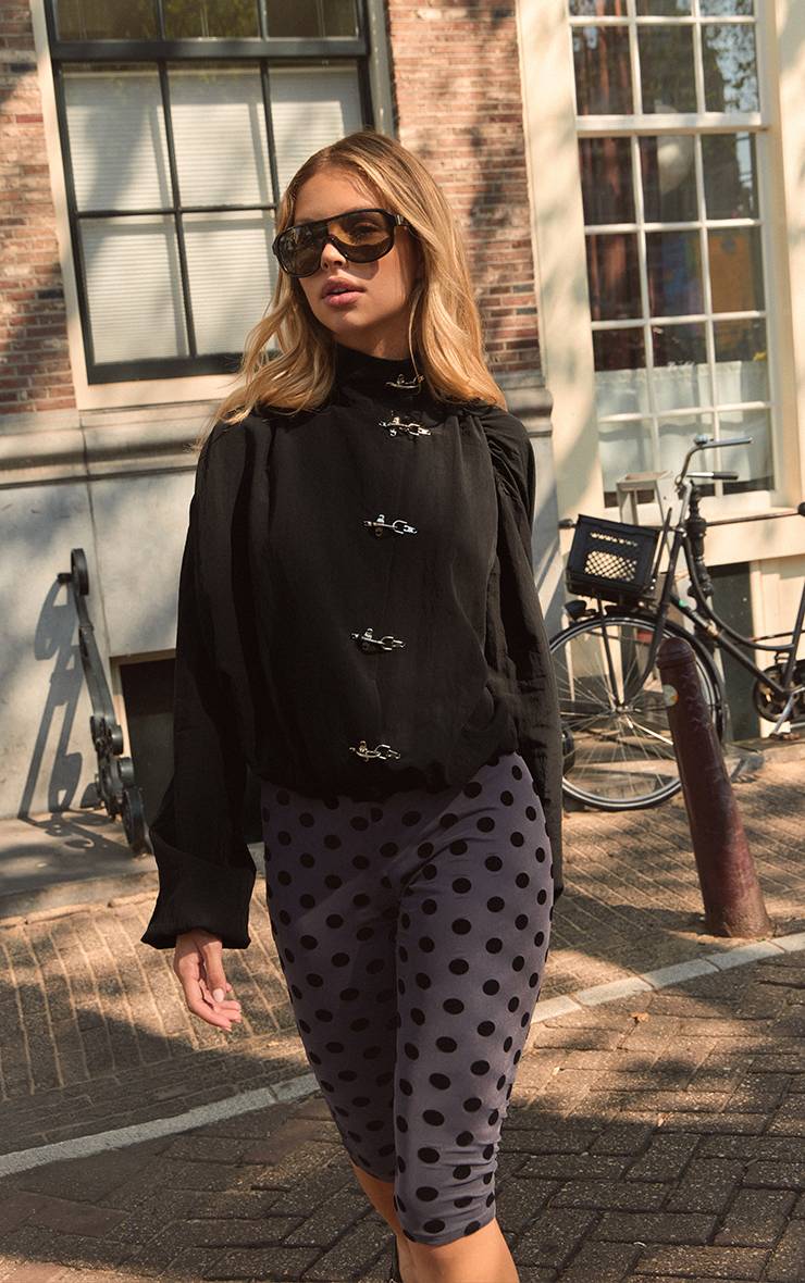 Noir Veste À Fermoirs De Pompier