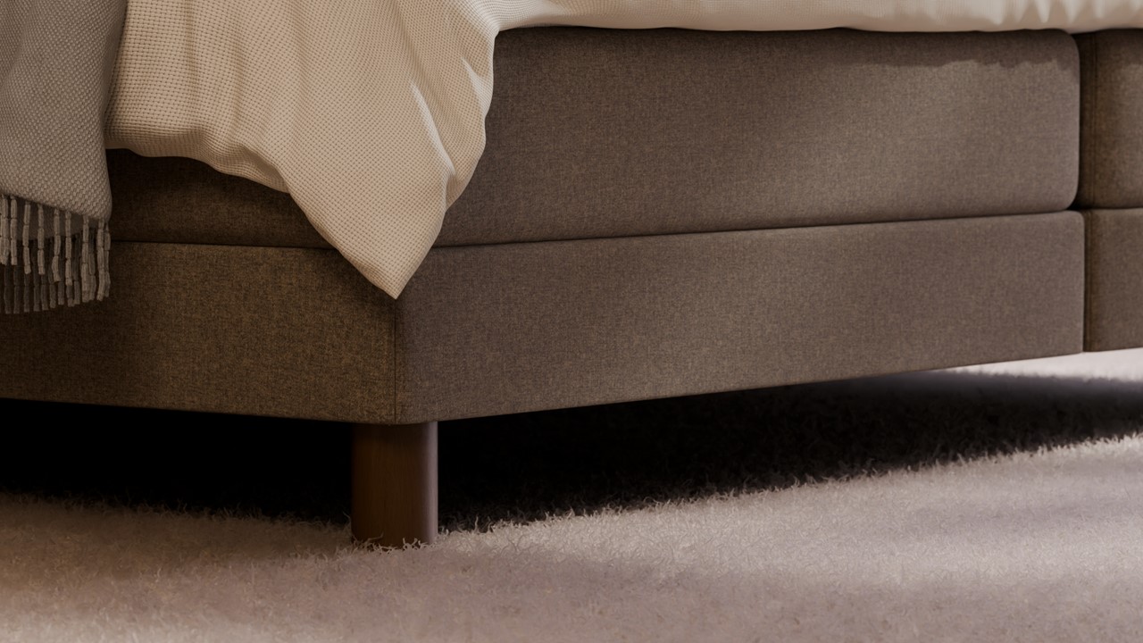 Elektrische boxspring Ridge met Kårlsson Excellence matras - Warm wool grey