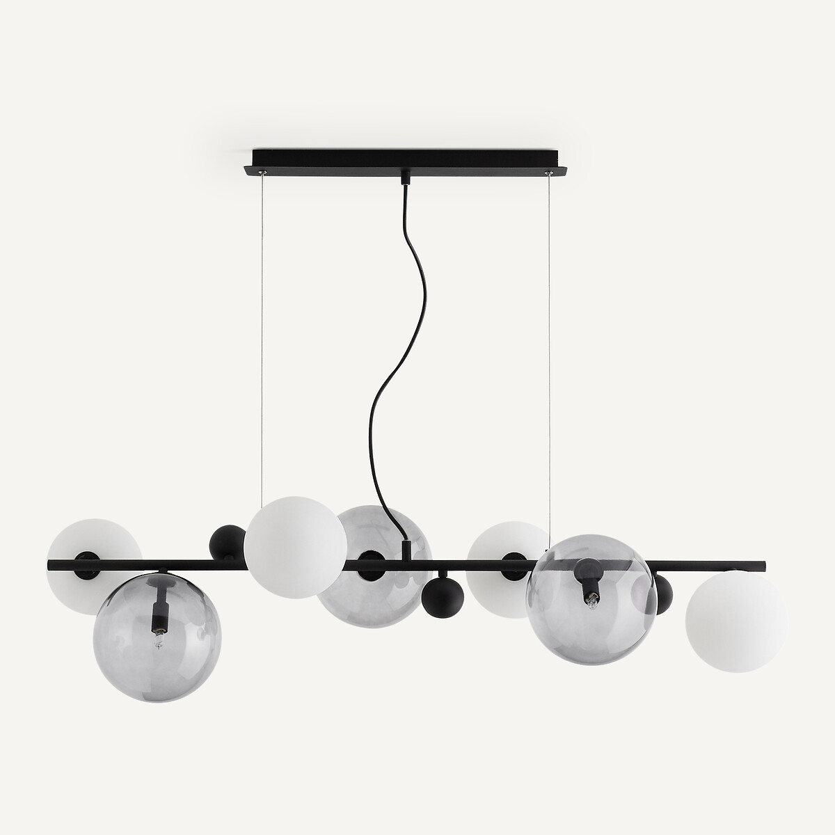 AM.PM<br>Luminária pendente em vidro fumê e metal, Bullesco