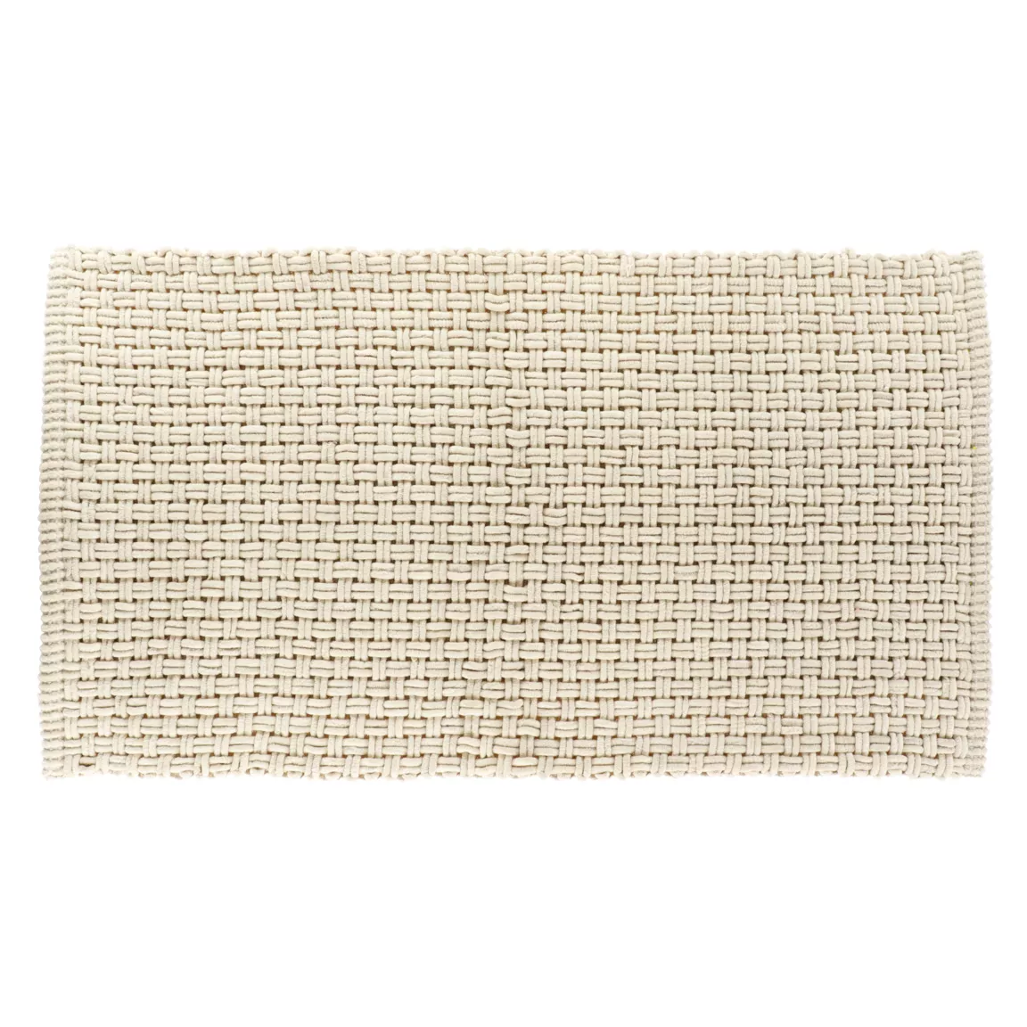 Tapis de bain microfibre (45 x 90 cm) Maille Beige