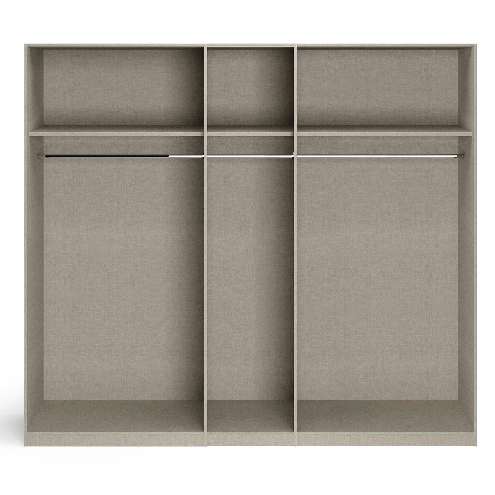 Drehtürenschrank - seidengrau - 5-türig - 226x210 cm