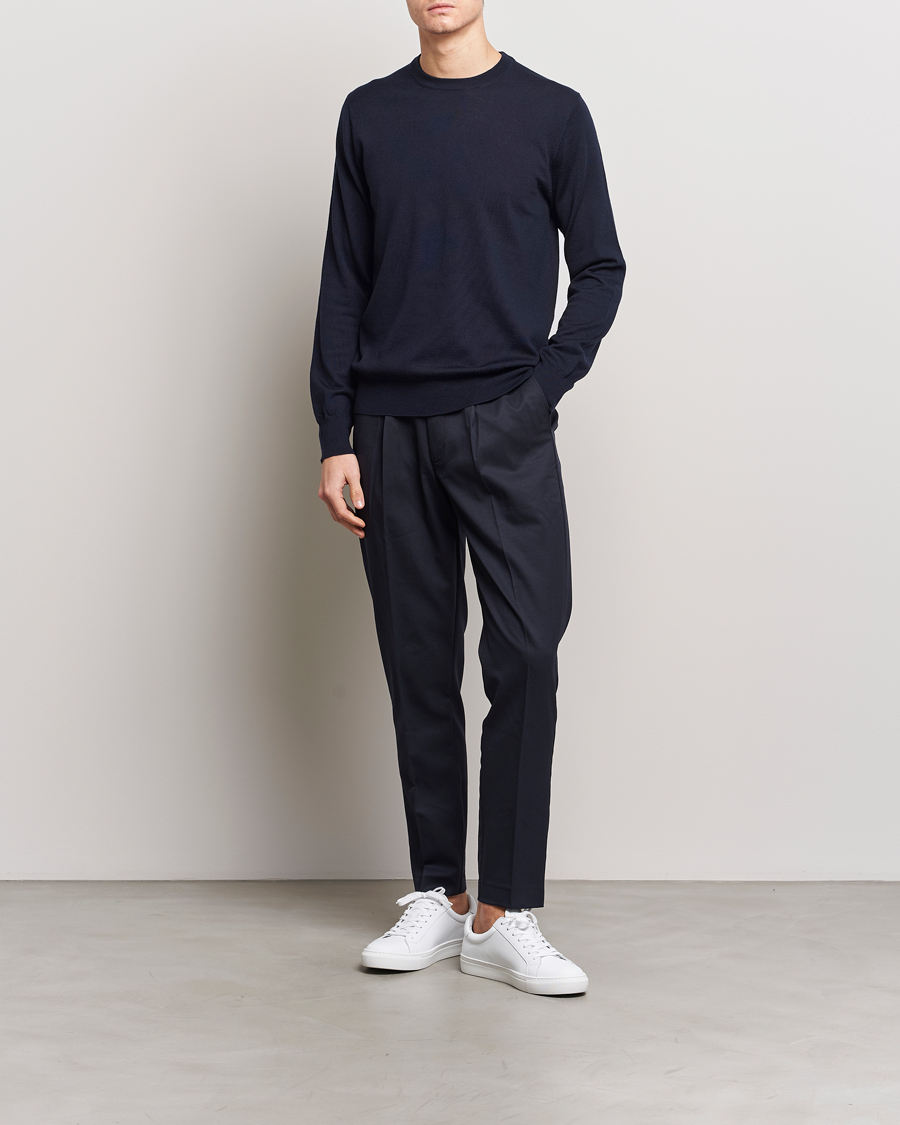 Filippa K Merino Round Neck Sweater Navy