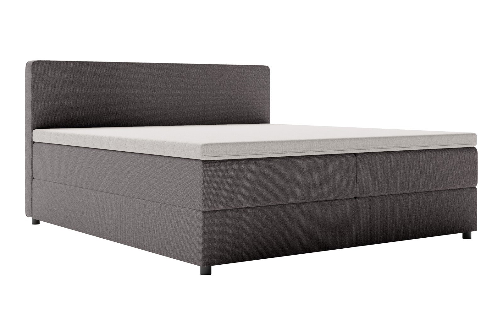 Premium 10 oppbevaringsseng 180x200 cm Magasinseng med oppbevaring, åpnes fra siden. I tekstil storm 97 grå, med medium/fast fasthetsgrad og premium 10 overmadrass,sorte ben. Sengegavl selges separat.
