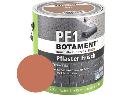 Betonvlek, bestratingsverf, bestratingsverf, rood, 2,5 l