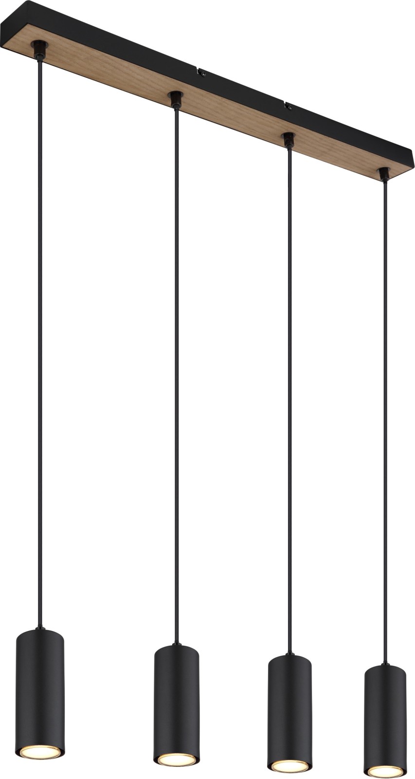 Pendelleuchte - schwarz-matt - 120 cm hoch