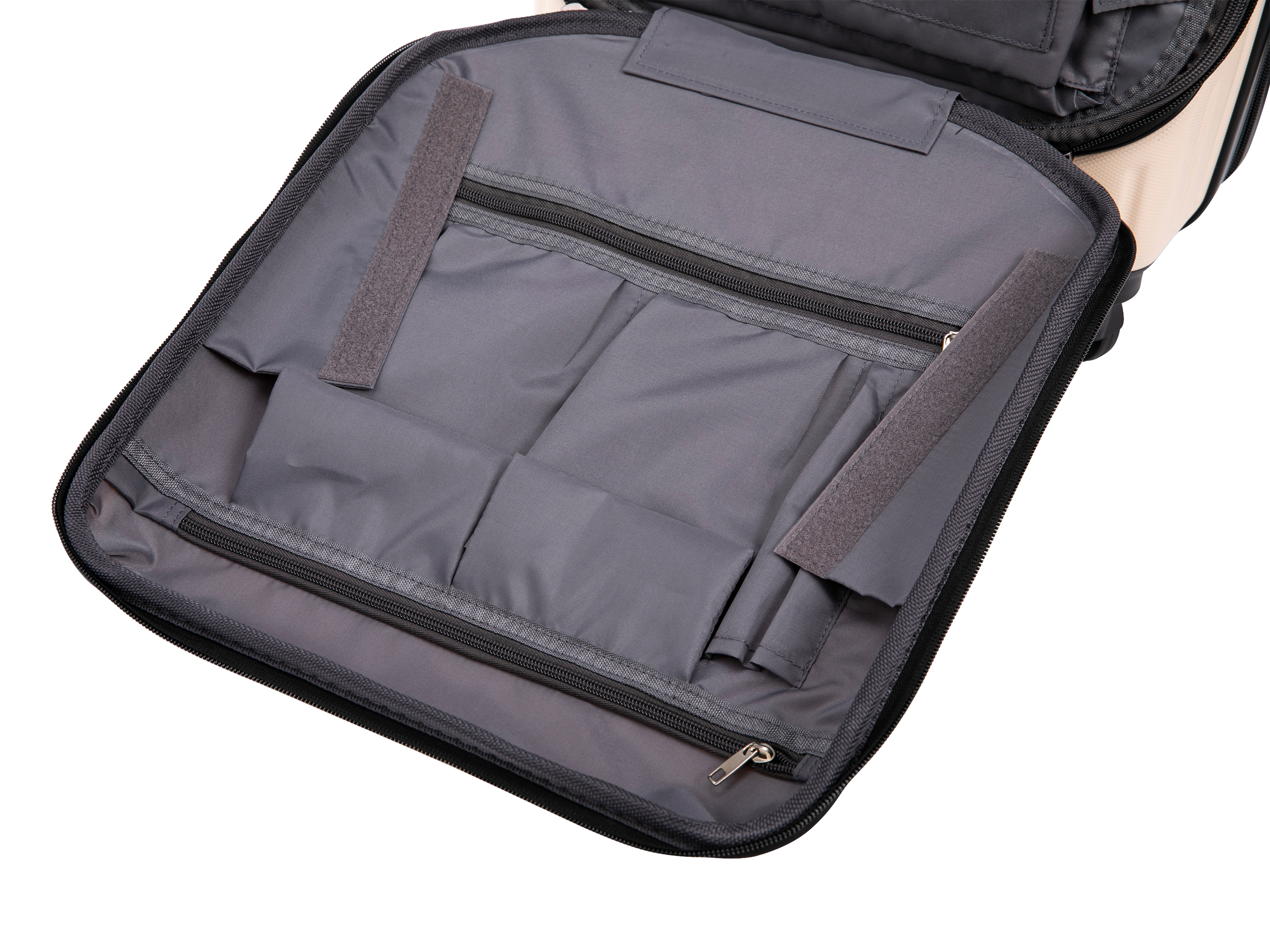 Reisekoffer Hartschalenkoffer mit Laptopfach LIMMA Grösse M beige