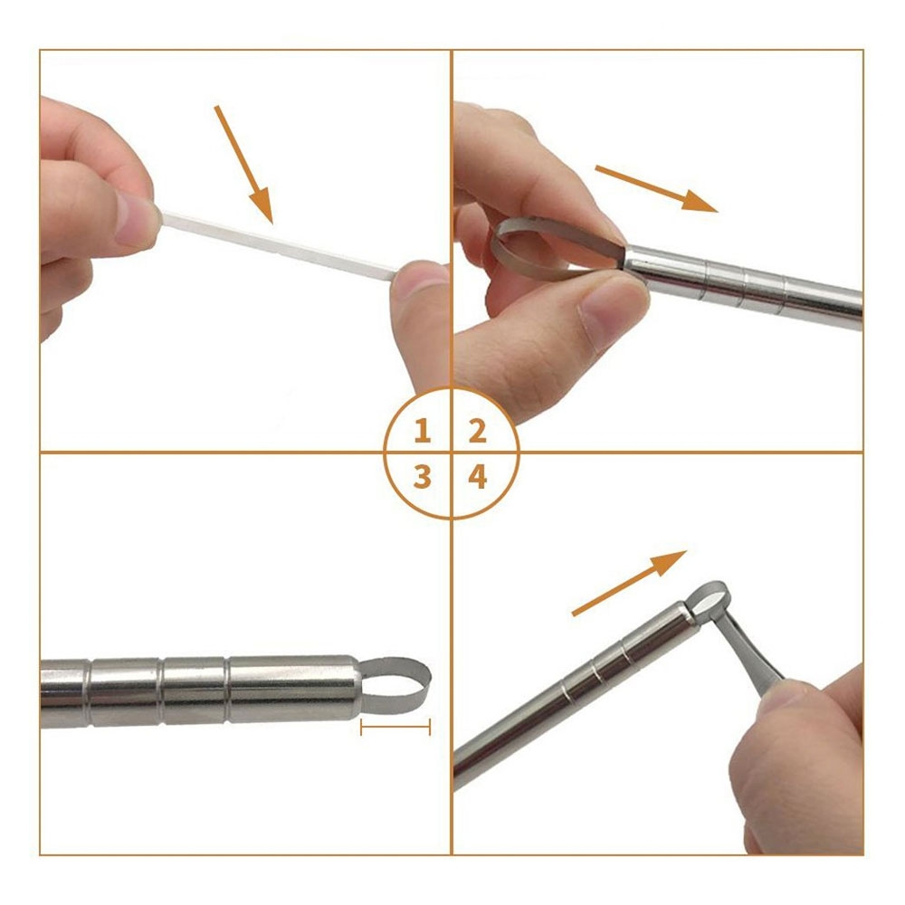 Haar Rasierstift Gravur Tattoo Trim Rasiermesser aus Edelstahl mit Pinzette   10 Ersatzmesser - Silber
