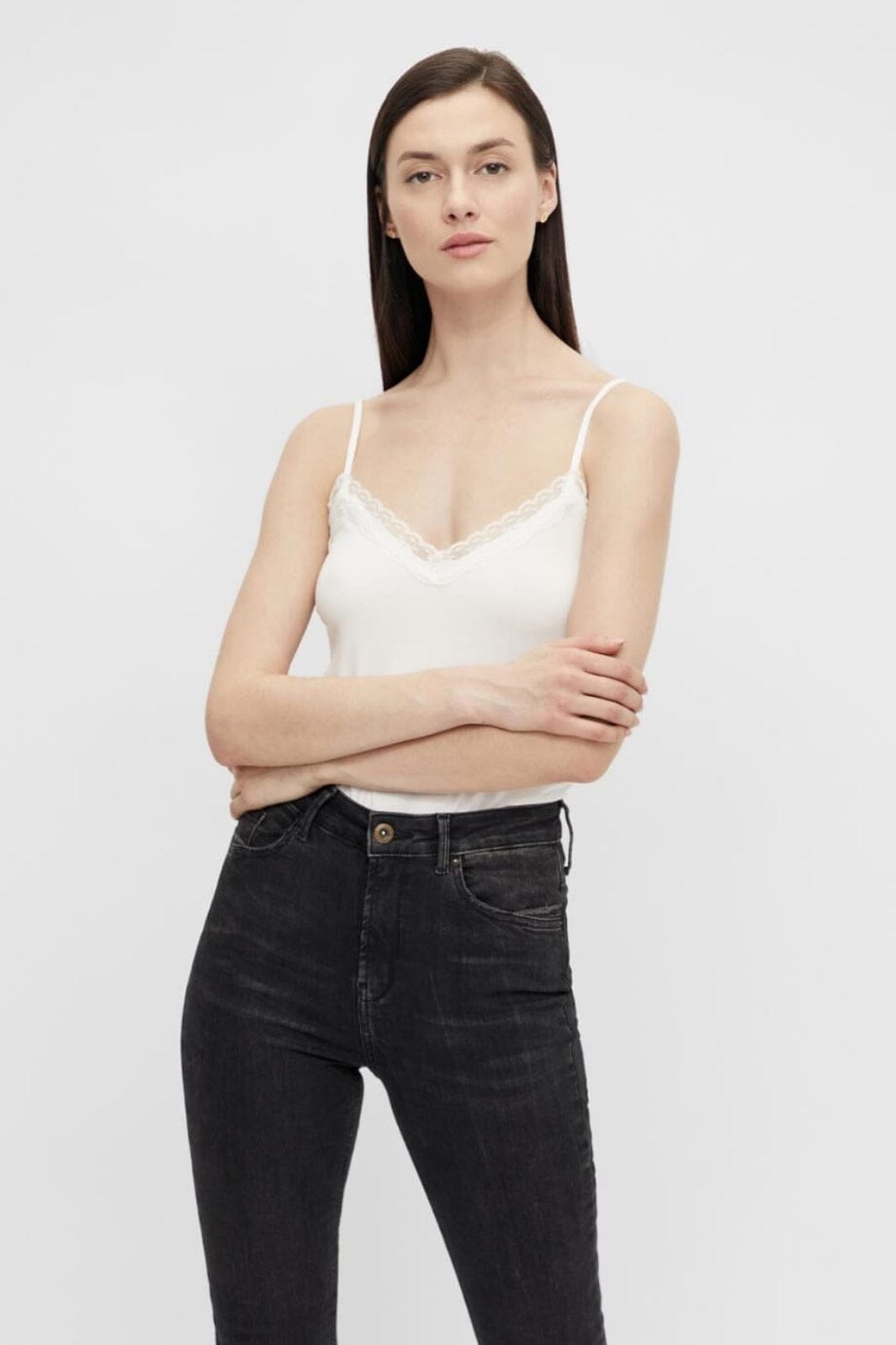 Pieces Pckate Lace Singlet 2890851 cloud dancer