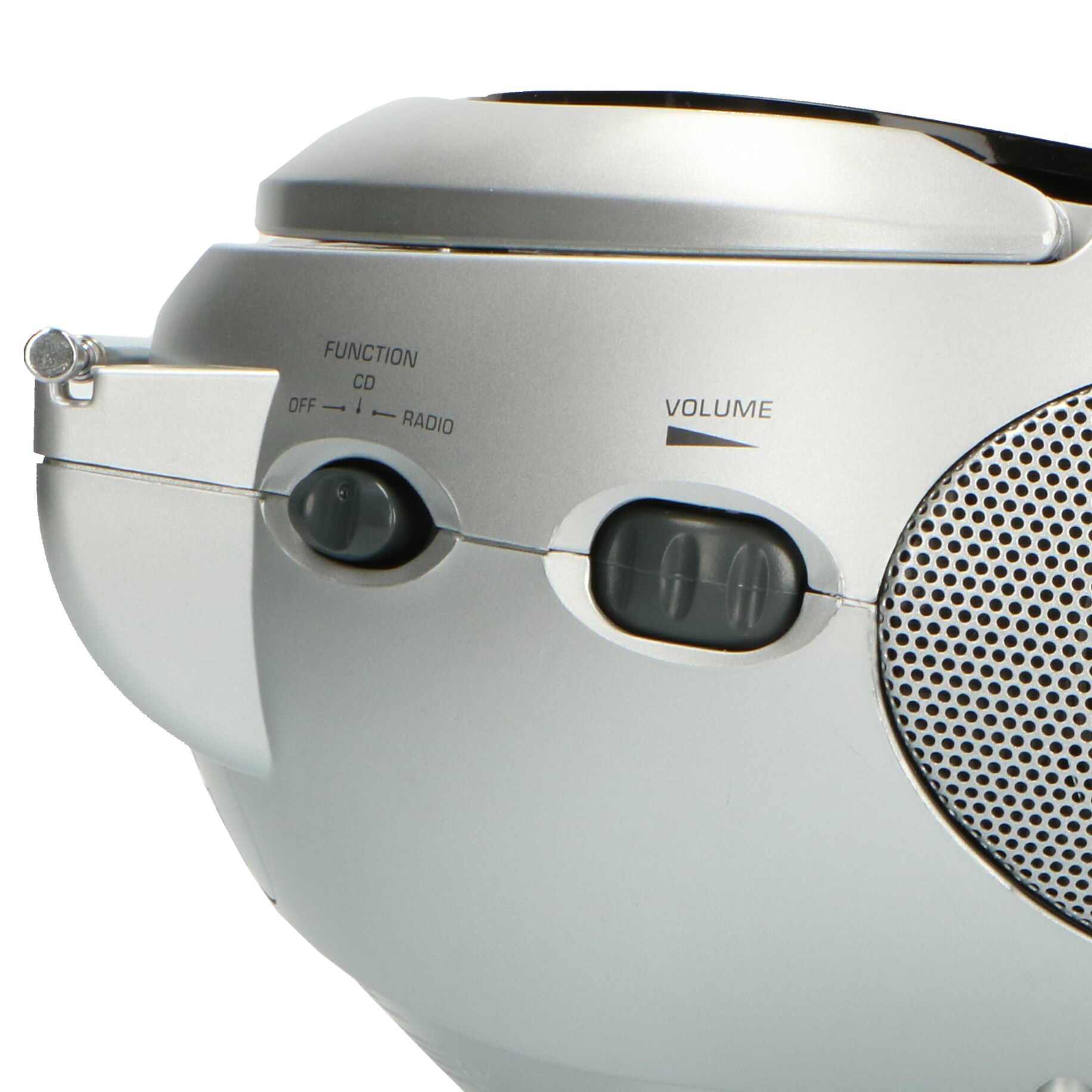 Lenco SCD-24 Black/Silver Tragbares FM-Radio mit CD-Player Kopfhöreranschluß Silber/Schwarz