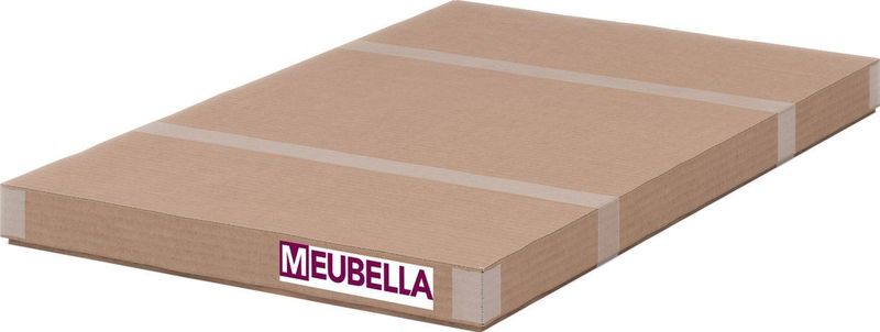 Meubella - Eetkamertafel Xandra - Wit hoogglans - Betonlook - 160 cm - Uitschuifbaar