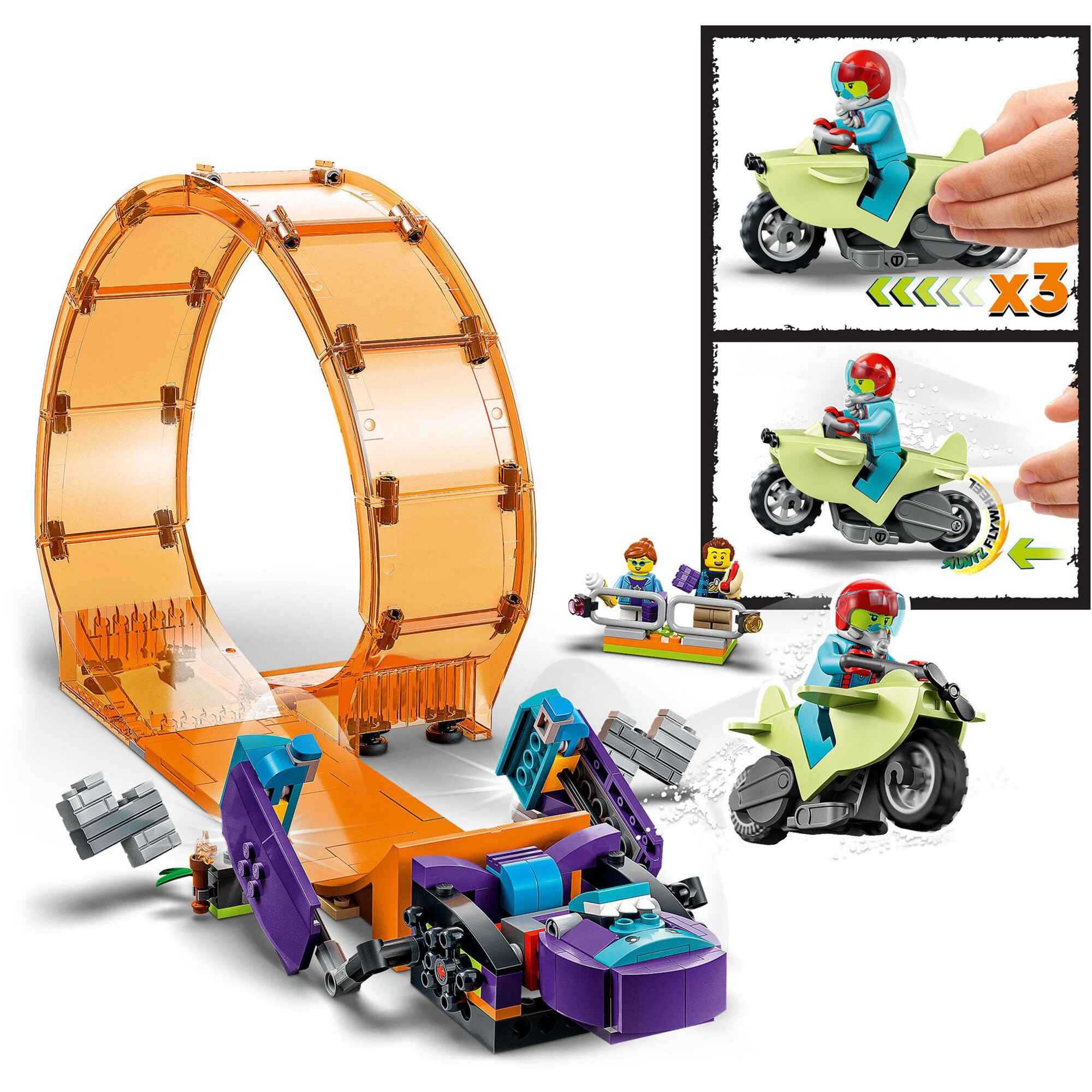 LEGO Konstruktionsspielzeug City Stuntz Schimpansen-Stuntlooping